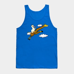 Llama Riding Giraffe Tank Top